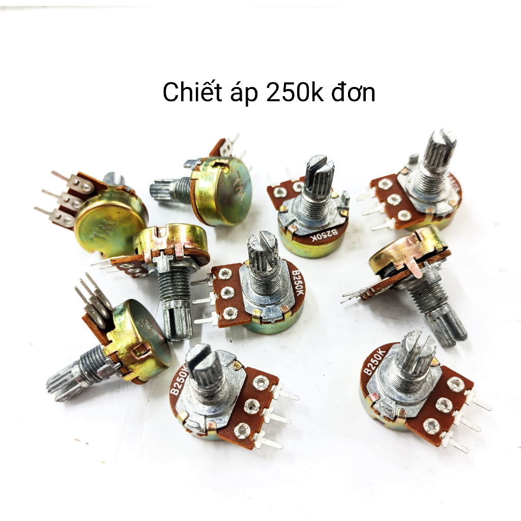 Combo 10 chiếc chiết áp đơn 1 loại 1K / 2K / 5K / 10K / 20K / 50K / 100K / 250K /500K / 1M