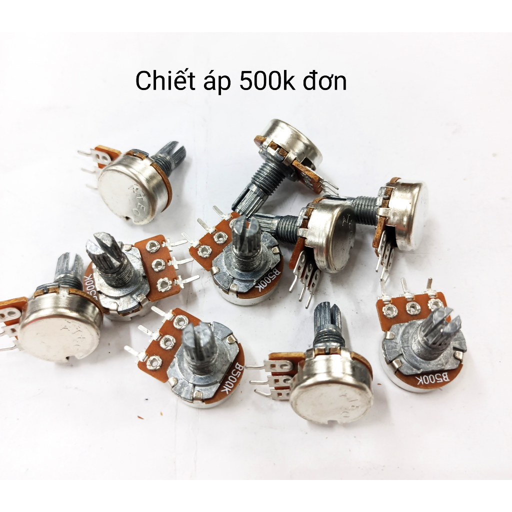 Combo 10 chiếc chiết áp đơn 1 loại 1K / 2K / 5K / 10K / 20K / 50K / 100K / 250K /500K / 1M