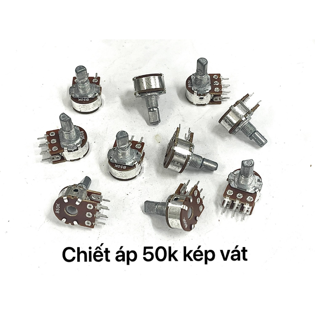 Combo 10 chiết áp kép vát 1 loại 10k / 50k / 100k