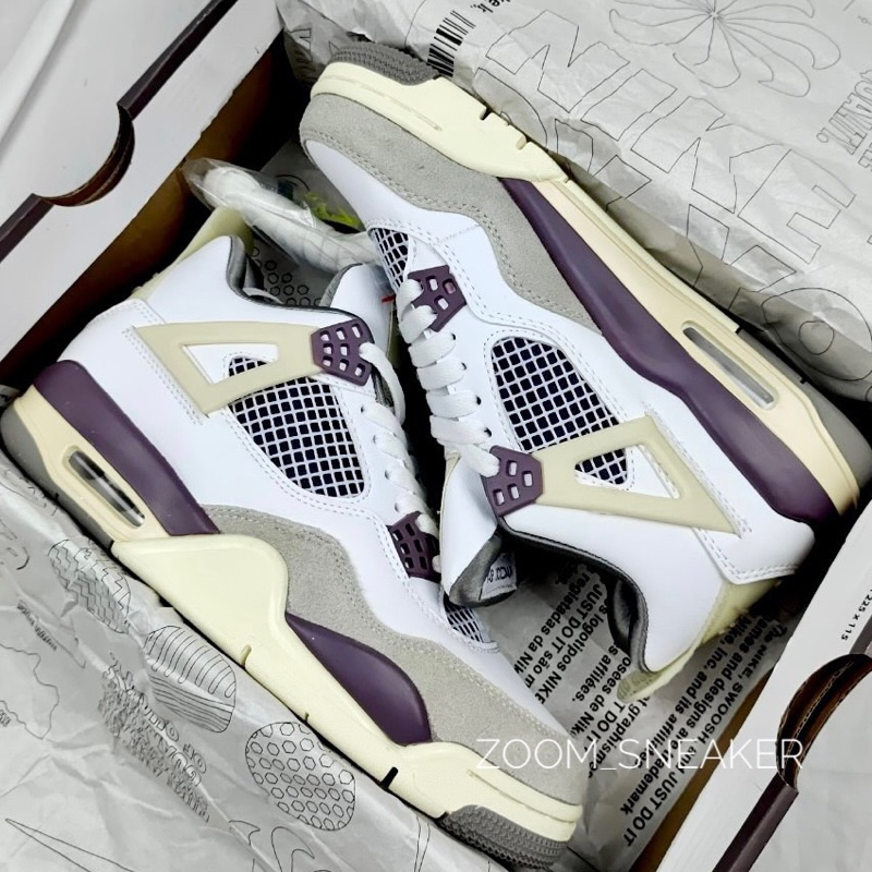 Giày JD4 Grey Violet - Jodan4 Violet Xám Tím Fullbox Cao Cấp