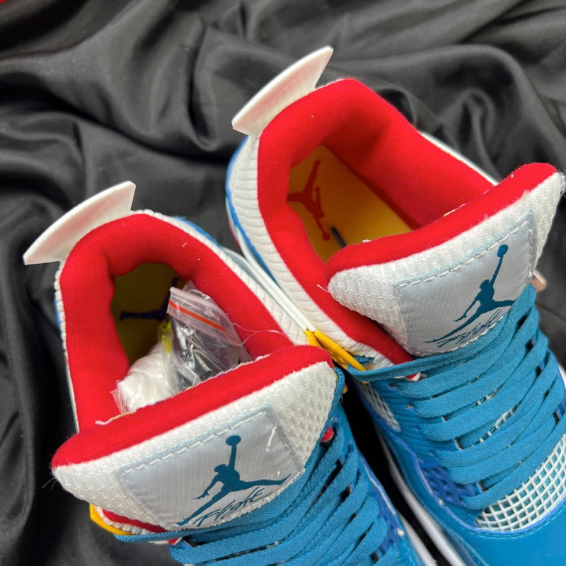 Giày JD4 Retro Messy Room BLue - Jodan4 Blue White Fullbox Cao Cấp