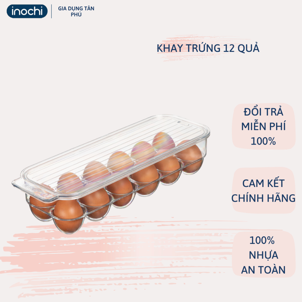 Khay đựng trứng kèm nắp đậy Inochi - Yoko