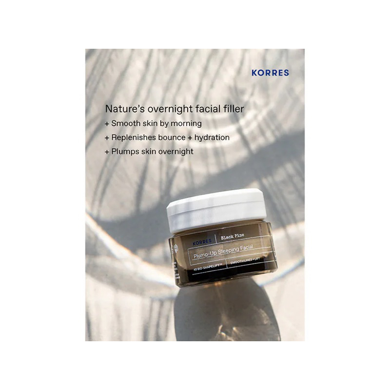 Kem dưỡng ban đêm Korres Black Pine Plump-Up Sleeping Facial $68