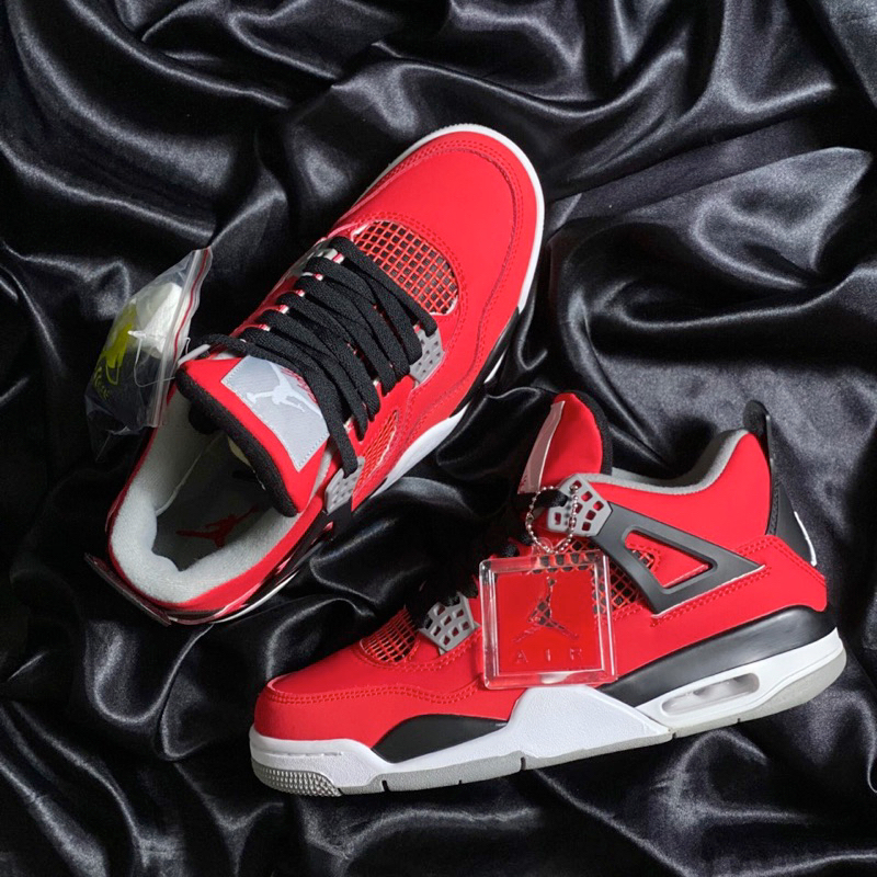 Giày JD4 Retro Toro Bravo - Jodan4 Đỏ Trắng V2 Fullbox Cao Cấp