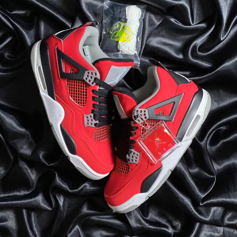 Giày JD4 Retro Toro Bravo - Jodan4 Đỏ Trắng V2 Fullbox Cao Cấp