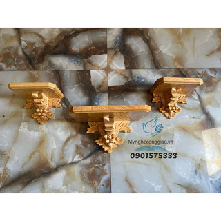 Bộ kệ nho treo tường | bàn thờ chúa bằng gỗ | bàn thờ công giáo hiện đại lắp phòng khách cho tượng chúa cao 30,40,50cm