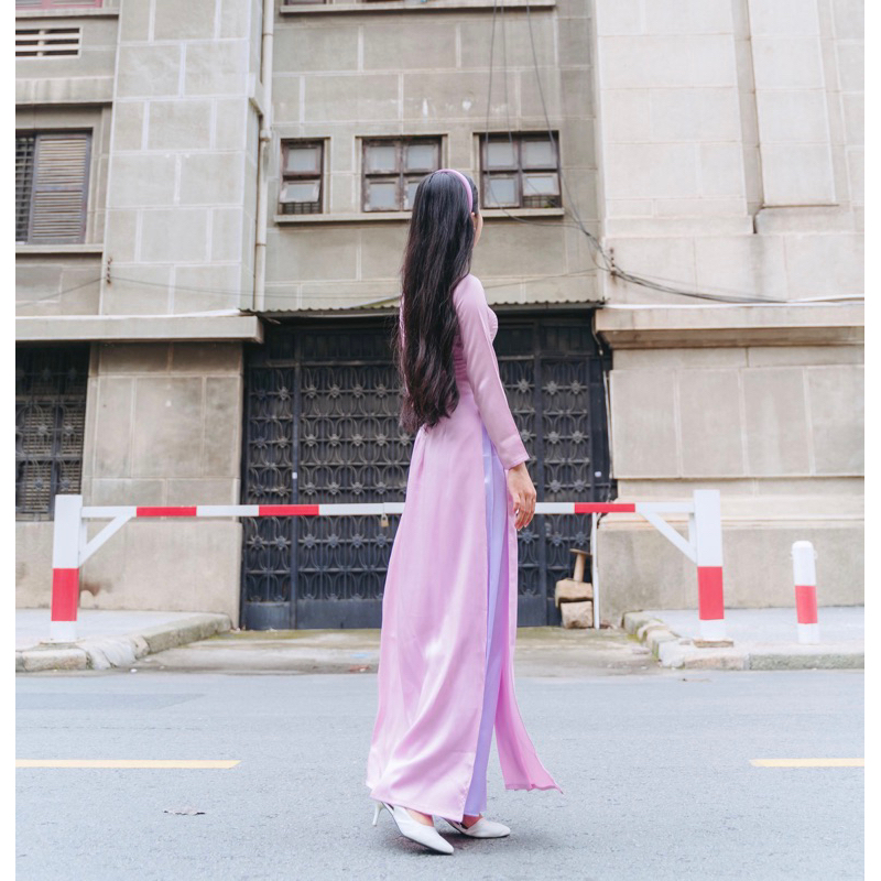 Áo Dài Truyền Thống , Áo Dài Nhã Tím Nhạt