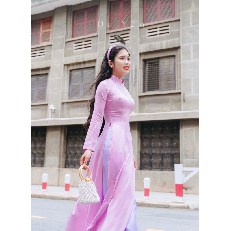 Áo Dài Truyền Thống , Áo Dài Nhã Tím Nhạt