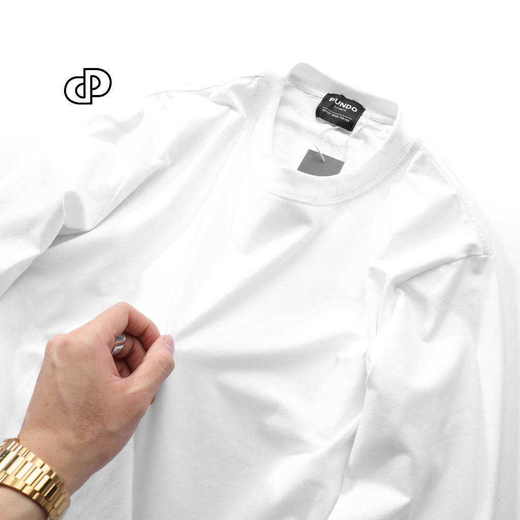 Áo thun dài tay nam trơn PUNDOHOMME cổ tròn, form suông, chất vải cotton đẹp, dày dặn ATPD25
