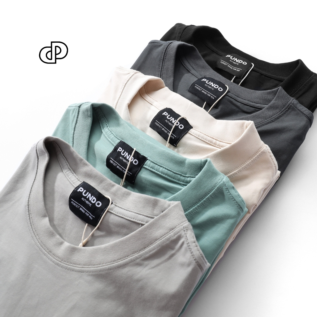 Áo thun dài tay nam trơn PUNDOHOMME cổ tròn, form suông, chất vải cotton đẹp, dày dặn ATPD25