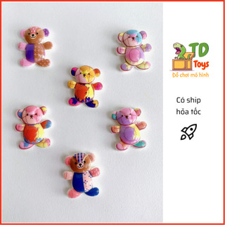 Nam châm hít trang trí tủ lạnh, mẫu dễ thương, hình gấu bông có họa tiết, có phủ bóng