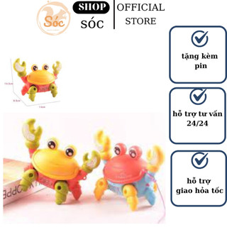 Đồ chơi cho bé Con cua chạy pin có nhạc và đèn, đồ chơi trẻ em, đồ chơi trung thu,đồ chơi cua phát nhạc, cua phát sáng