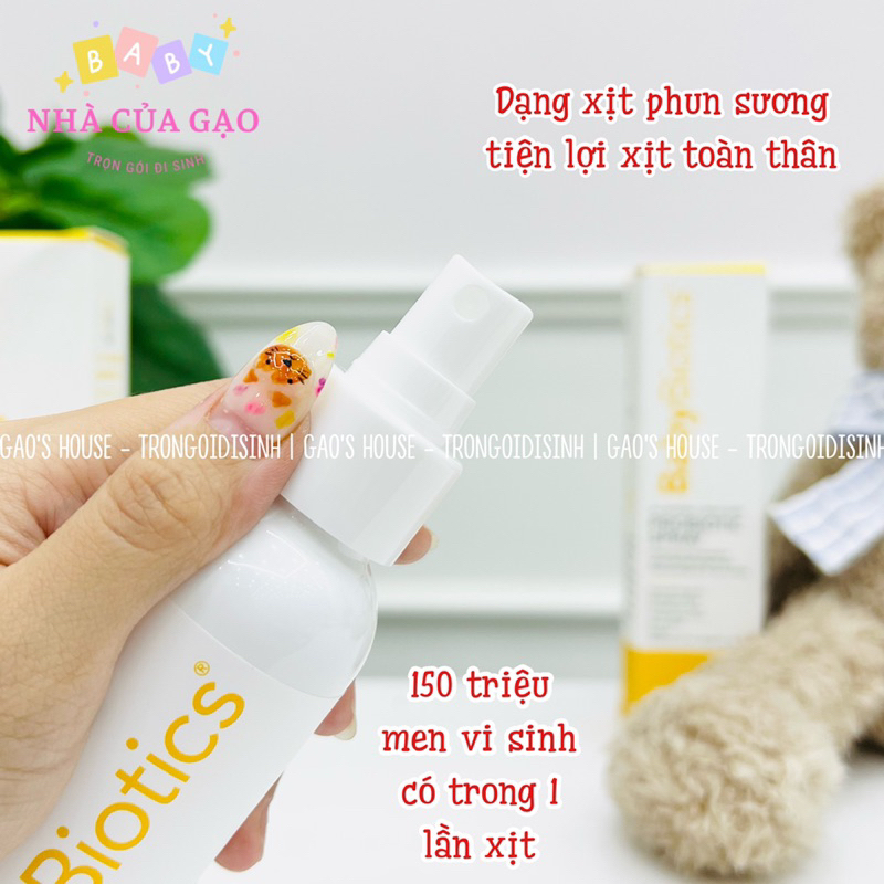 XỊT MEN VI SINH, LỢI KHUẨN CHO BÉ BABYBIOTICS MẪU MỚI NHẤT