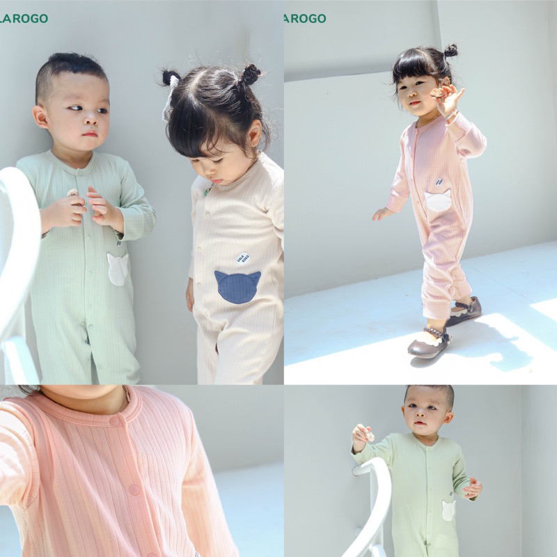 (Nhùn nhùn)Body cotton Ualarogo cho bé size 0-3m đến 9-12m