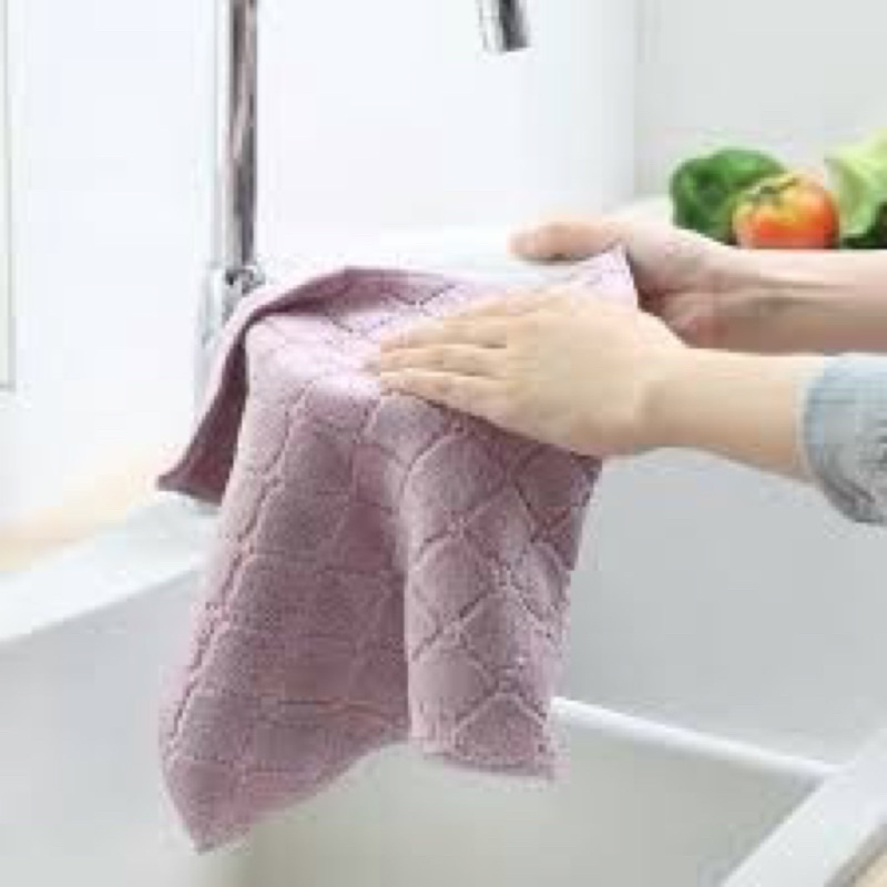 Set 10Khăn Lau Đa Năng Siêu Thấm Nước Dùng Cho Bếp, Bàn Ăn Nhà Hàng Siêu Tiện Lợi