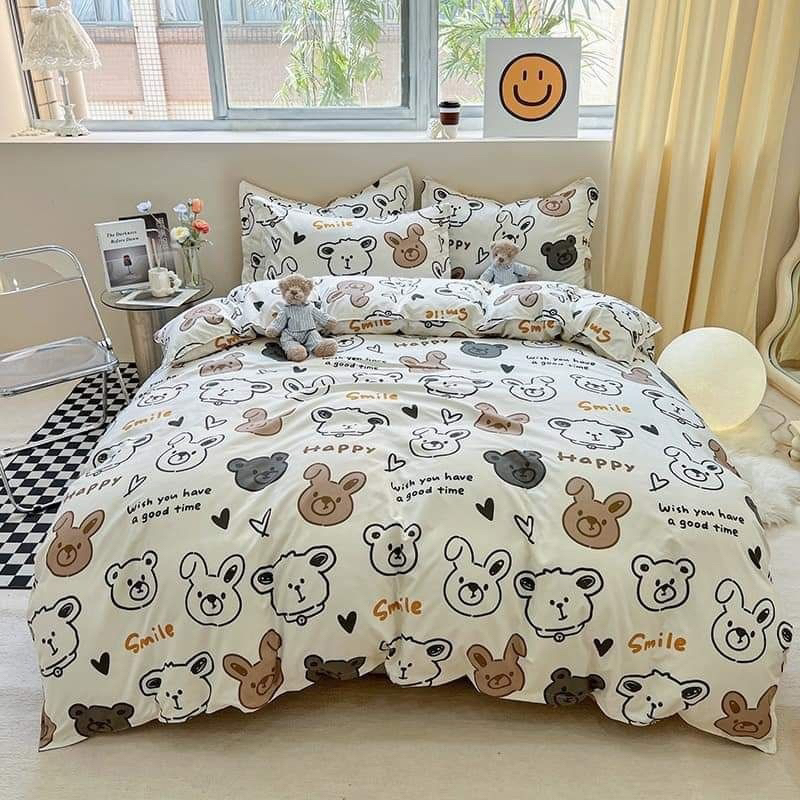 Bộ 5 món vo chăn ga gối cotton poly Bo Decor nhập khẩu