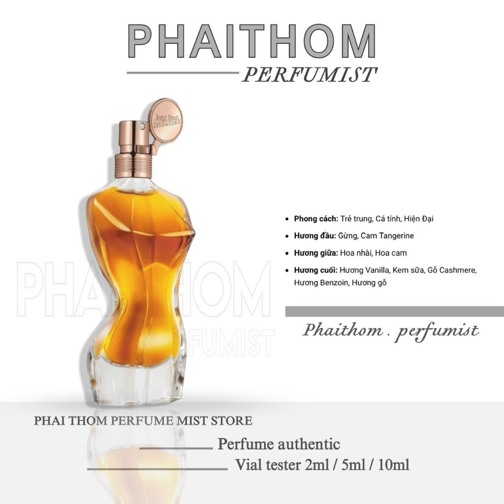 🌟 𝐏𝐇𝐀𝐈𝐓𝐇𝐎𝐌 🌟 Nước hoa nữ Classique Essence de Parfum JEAN PAUL GAULTIER 🌟