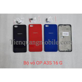 Bộ vỏ Oppo A3S 16GB/ Realme C1 (Gồm vỏ, xương, kính cam, nút bấm, khe sim )