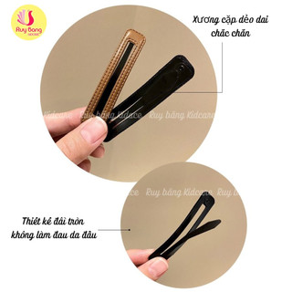 {GIÁ 2 CÁI} Kẹp tóc bọc da HQ link 2