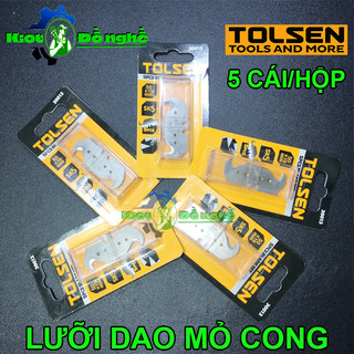 Lưỡi dao rọc cáp mỏ cong tolsen 30013 - lưỡi dao trái ấu 50x19mm - kiot đồ nghề