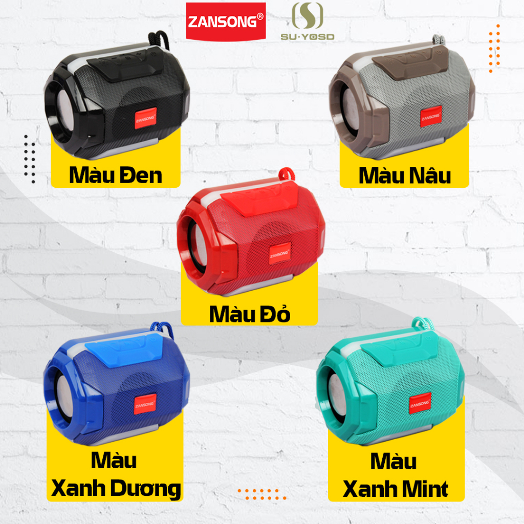 Loa bluetooth không dây Zansong A005 - JC170 âm thanh siêu hay, đèn led 7 màu - Bảo hành 6 tháng