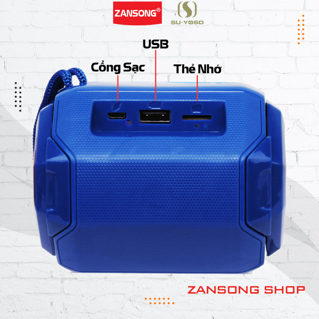 Loa bluetooth không dây Zansong A005 - JC170 âm thanh siêu hay, đèn led 7 màu - Bảo hành 6 tháng