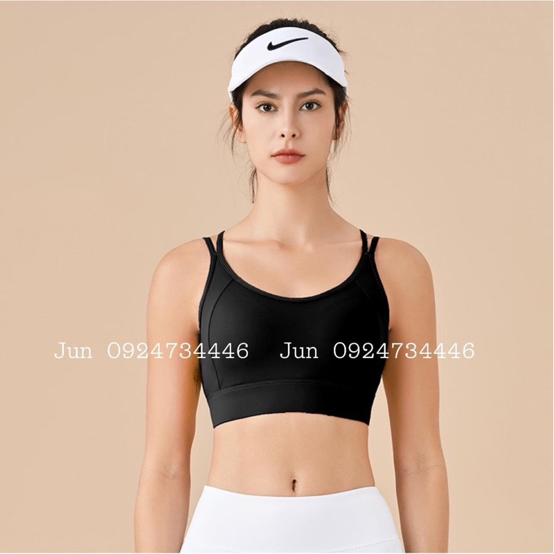 Áo bra lulu  thun lạnh dây đôi gài sau mút đúc tập gym yoga