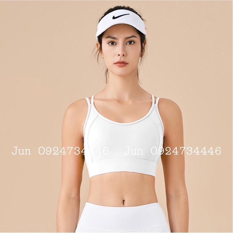 Áo bra lulu  thun lạnh dây đôi gài sau mút đúc tập gym yoga