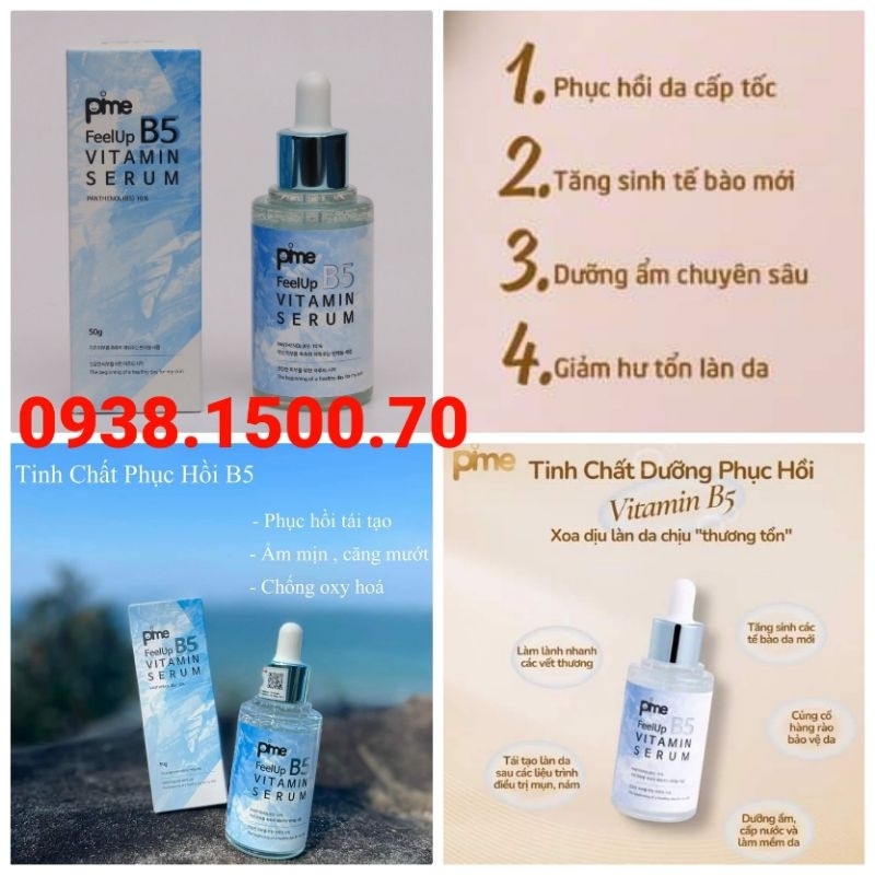 SERUM DƯỠNG PHỤC HỒI VITAMIN B5 PIME  Feel Up B5 Vitamin Serum 50ml