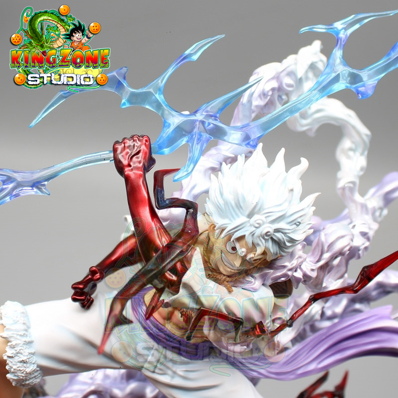 Mô hình Luffy gear 5 màu bạc siêu đẹp