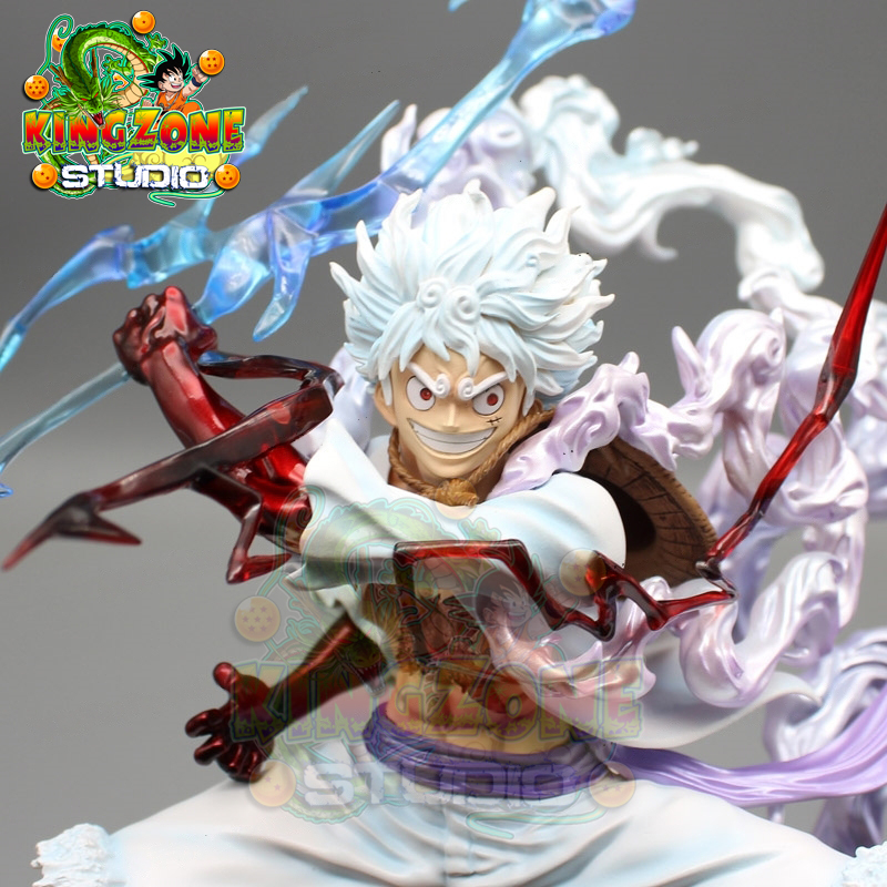 Mô hình Luffy gear 5 màu bạc siêu đẹp