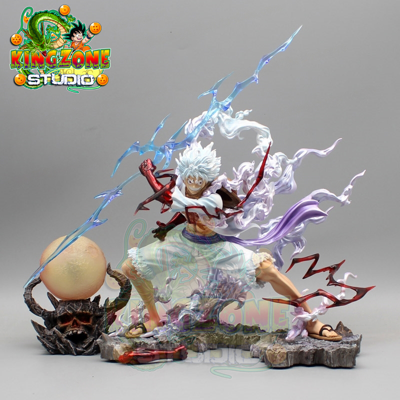 Mô hình Luffy gear 5 màu bạc siêu đẹp