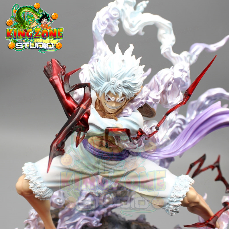 Mô hình Luffy gear 5 màu bạc siêu đẹp