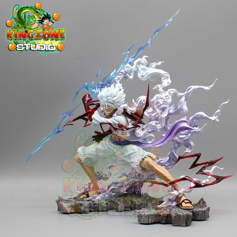 Mô hình Luffy gear 5 màu bạc siêu đẹp