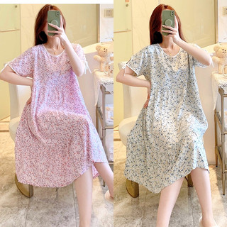 Váy lanh cotton siêu mềm mát, freesize, bầu bí thoải mái NT6