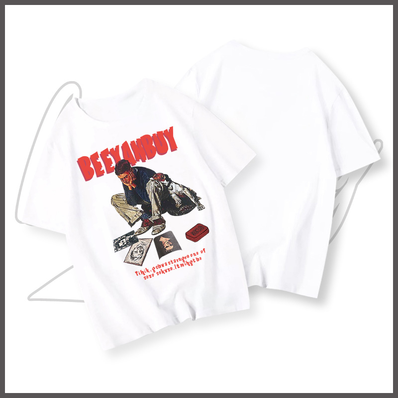 Áo thun nam wash BEEYANBUY áo phông chất unisex form rộng boy phố ulzzang 100% cotton-A1337