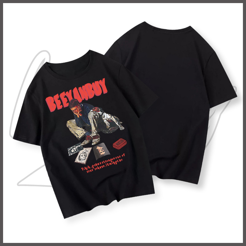 Áo thun nam wash BEEYANBUY áo phông chất unisex form rộng boy phố ulzzang 100% cotton-A1337