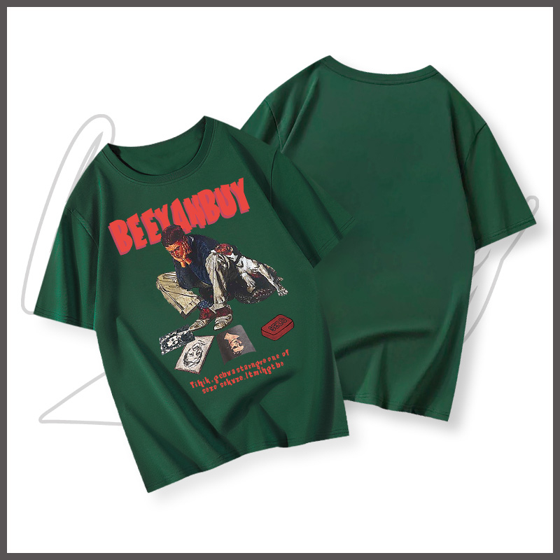 Áo thun nam wash BEEYANBUY áo phông chất unisex form rộng boy phố ulzzang 100% cotton-A1337