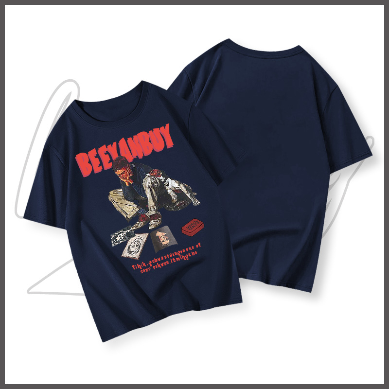 Áo thun nam wash BEEYANBUY áo phông chất unisex form rộng boy phố ulzzang 100% cotton-A1337