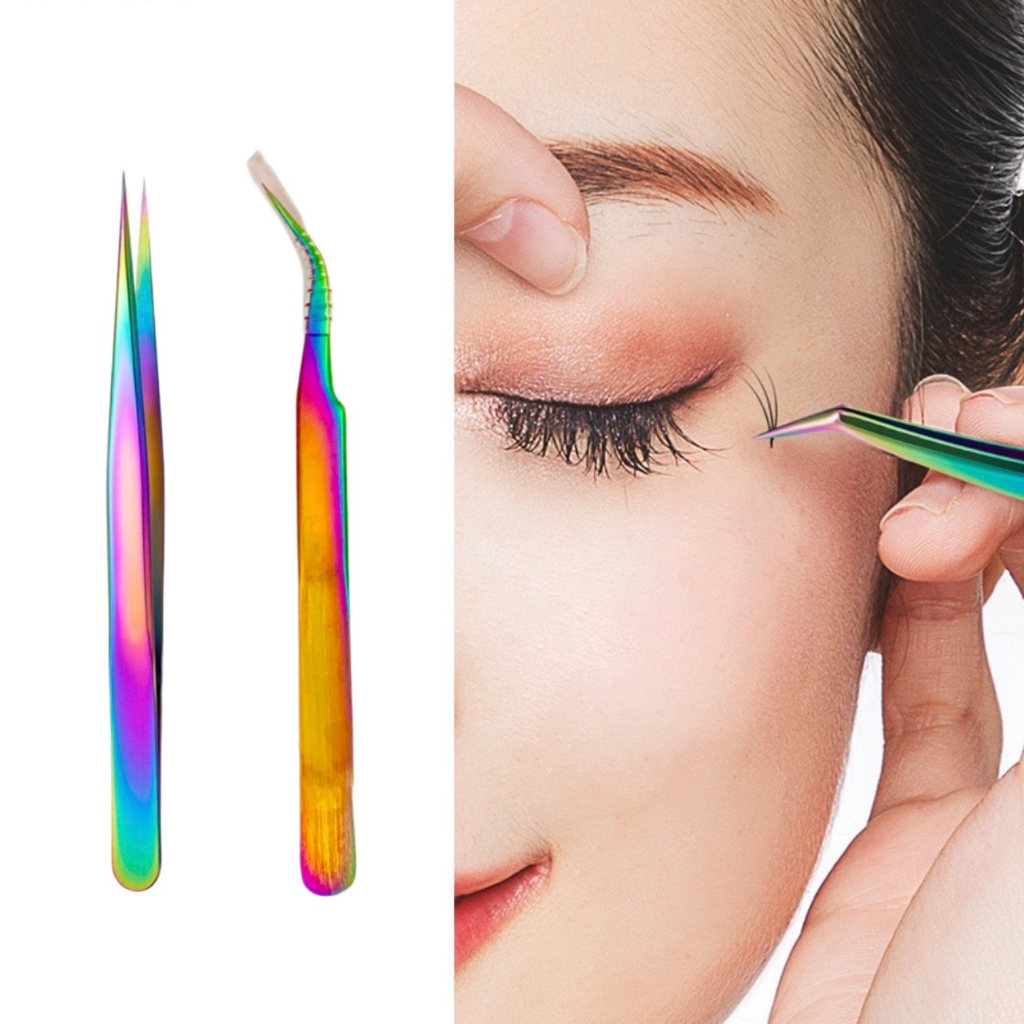 Nhíp nối mi, nhíp tách mi HRC40 loại có lỗ và loại trơn