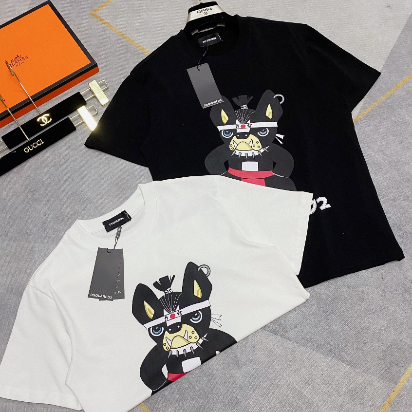 Áo Phông Nam Nữ DSQ.2 Bản In Thấu Vải Họa Tiết Cute_Áo Thun Nam Nữ Công Nghệ In Cao Cấp Chất Vải cotton