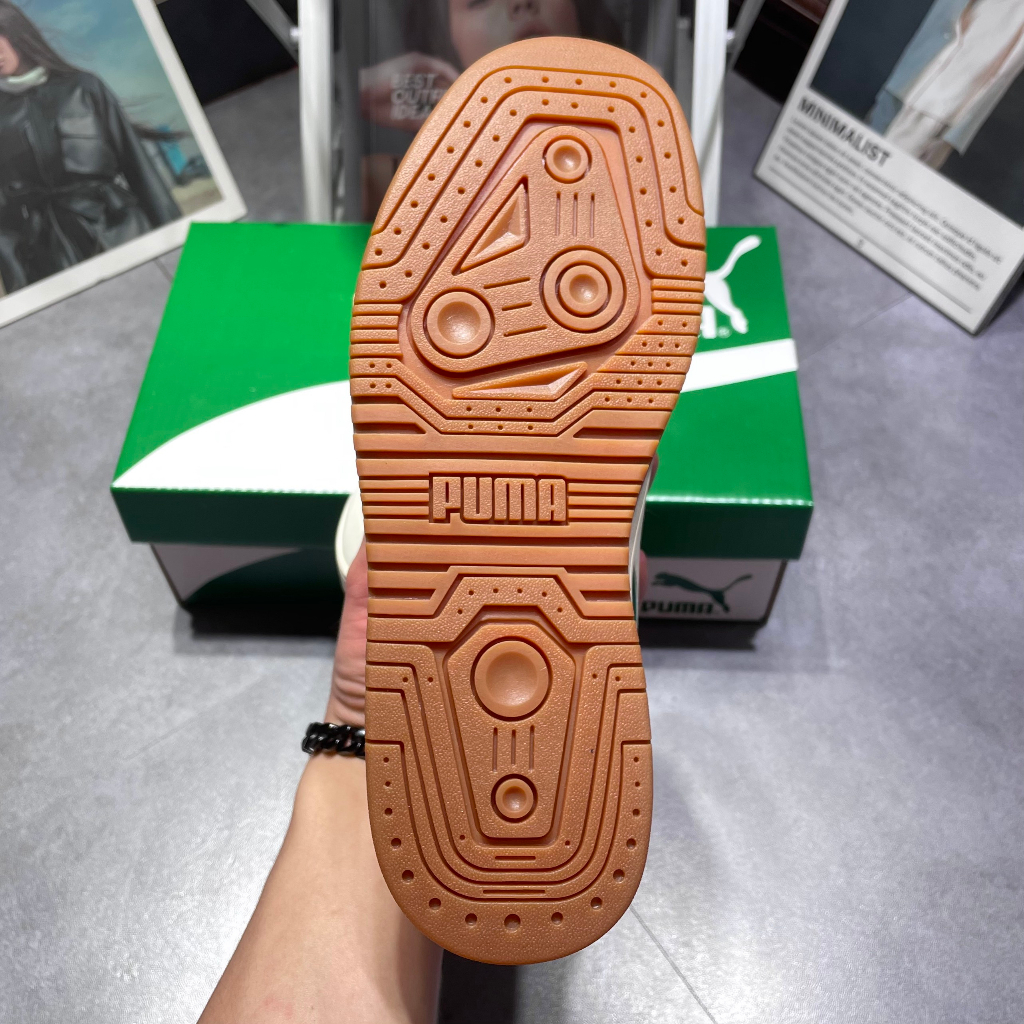 Giày thể thao Puma Butter trắng sữa thấp cổ đế nâu , Giày Thể Thao Nam Nữ Puma sơn tùng Hàng SC