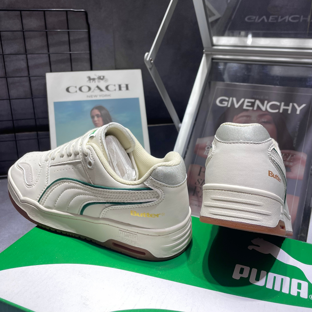 Giày thể thao Puma Butter trắng sữa thấp cổ đế nâu , Giày Thể Thao Nam Nữ Puma sơn tùng Hàng SC