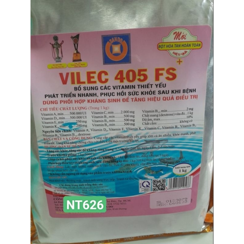 VILET 405 FS - Bổ sung các viatmin thiết yếu, phát triển nhanh, phục hồi sức khỏe sau benh - Dùng cho Tôm, Cá, Lươn, Ếch