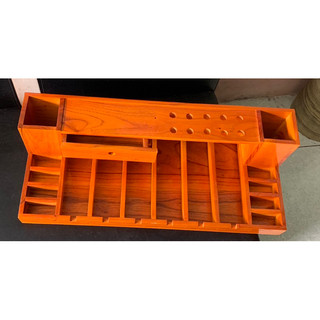 Khay gỗ đựng tông đơ kích thước 25cm x 62cm 2 màu vàng và đen