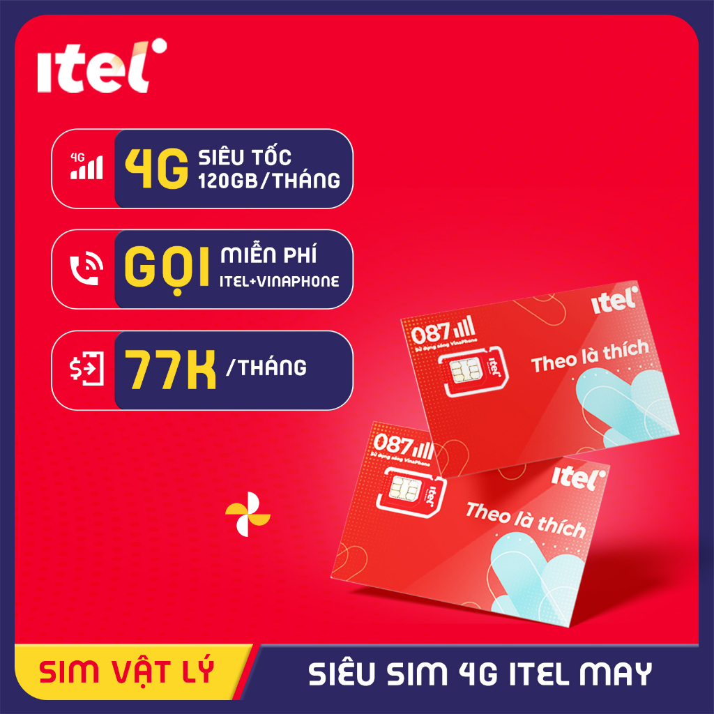 Siêu SIM 4G iTel MAY - Thoải mái DATA, không lo GIẬT LAG