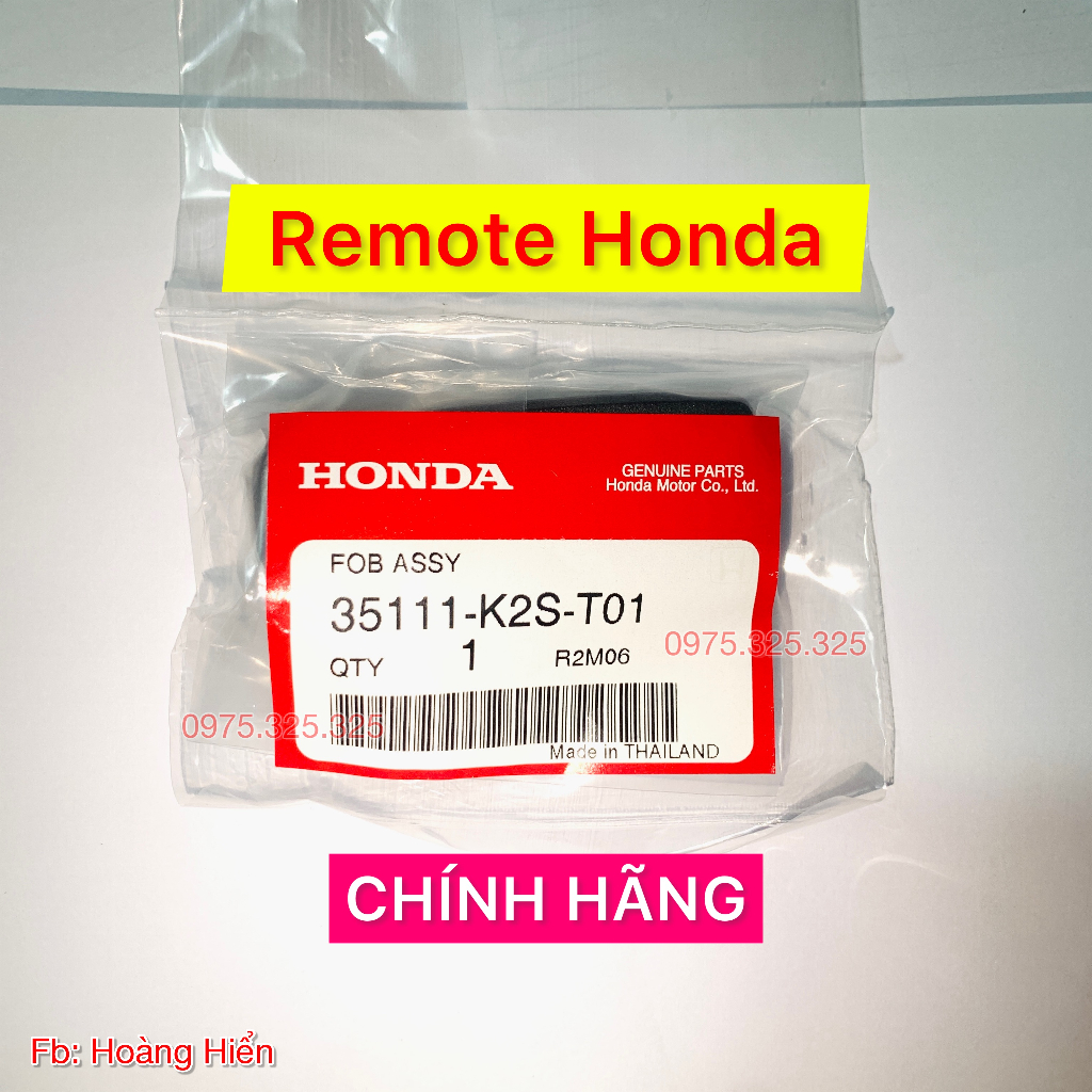 Remote honda K2s - chìa khoá smartkey fob 35111K2st11 35111-K2s-T01 T02 smk vario click 160 vario160 vision