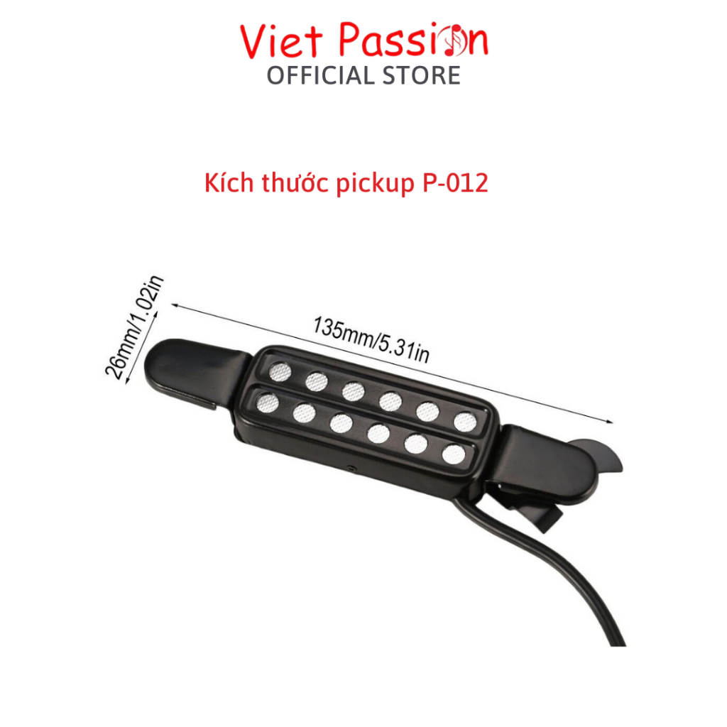 Pickup kích âm thanh từ đàn guitar ra loa không cần đục thùng  P011 P012 pickup AD20 chất lượng vietpassion