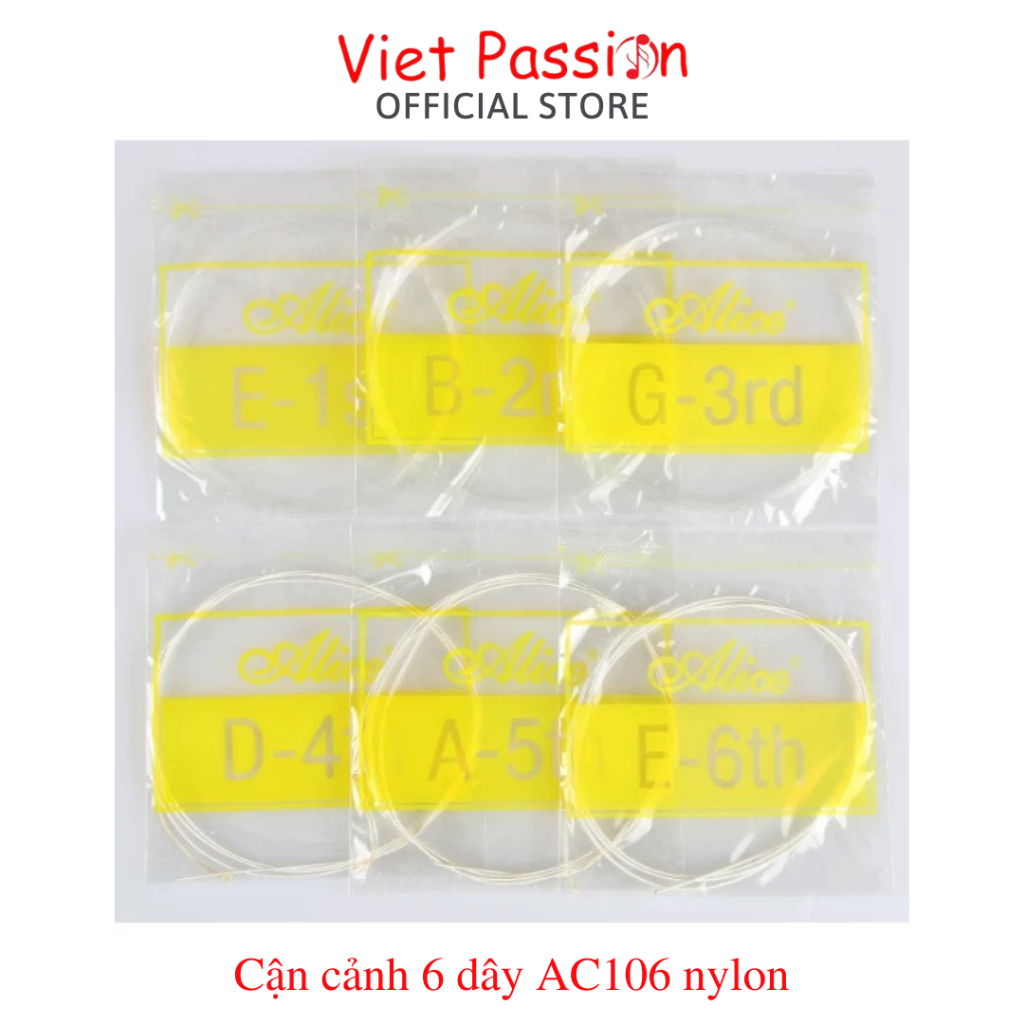 Dây đàn guitar classic Alice A106 chính hãng dây nilon cho đàn ghi ta cổ điển Viet Passion