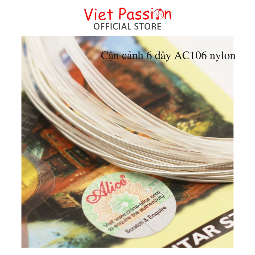 Dây đàn guitar classic Alice A106 chính hãng dây nilon cho đàn ghi ta cổ điển Viet Passion